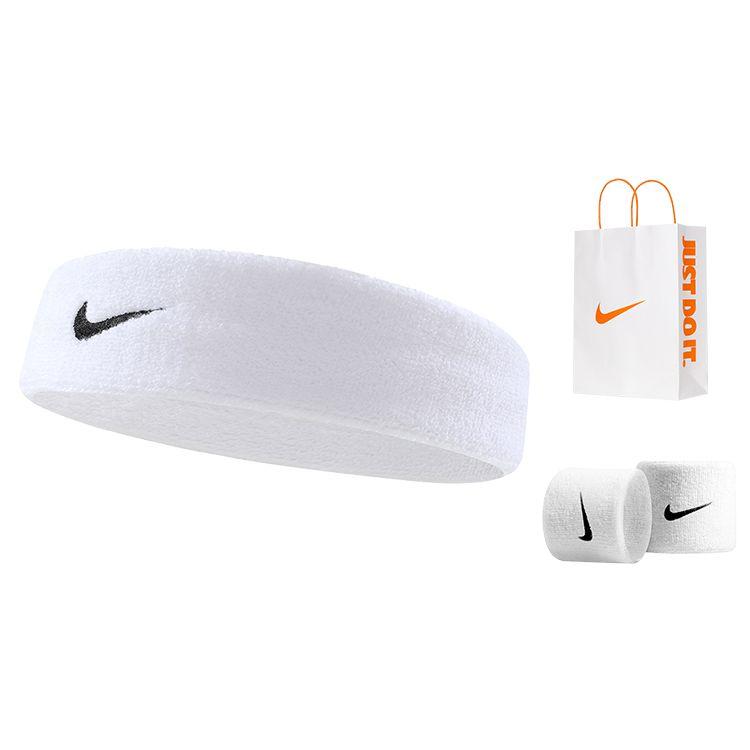 Nike Спортивная повязка на голову Nike Swoosh, одинарная упаковка, унисекс, белая, AC2285-101