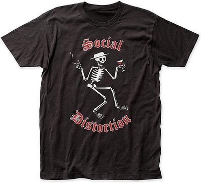 Горячая футболка Social Distortion Skelly Черная Полный размер Подарок семье Унисекс Футболка ND209