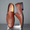 1198 производителей летние мужские кожаные туфли с отверстиями из кожи удобные универсальные дышащие британские деловые повседневные туфли