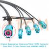 IP67 Waterproof Quad HFM Mini FAKRA Automotive Coaxial Cable Rosenberger 4 in 1 Mini FAKRA to FAKRA Car GPS GMSL Camera Cable