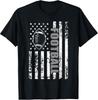 Patriotic American Flag Football Graphic Tee Shirt