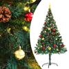 VidaXL Pre-lit Artificial Christmas Tree with Balls, Christmas Tree with LEDs, Holiday Decoration, Party Ornament 321499