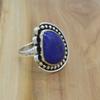 Серебряное кольцо с драгоценным камнем из ляпис-лазури для женщин, хрустальный кварц и стерлинговое серебро 925 пробы, уникальные ювелирные изделия ручной работы, подарок для нее