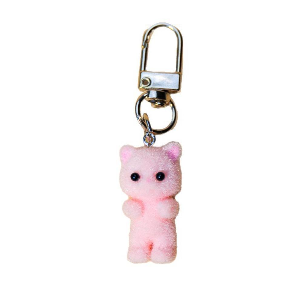 Ornaments Cat Keychain Creative Car Key Ring Fashion Plush Cat Pendant Key Decor