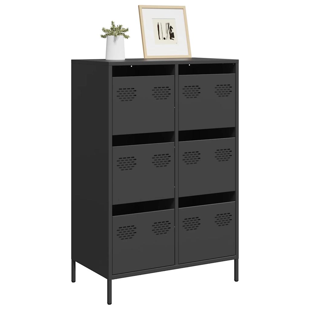 Highboard Black 68 x 39 x 101.5 cm Steel