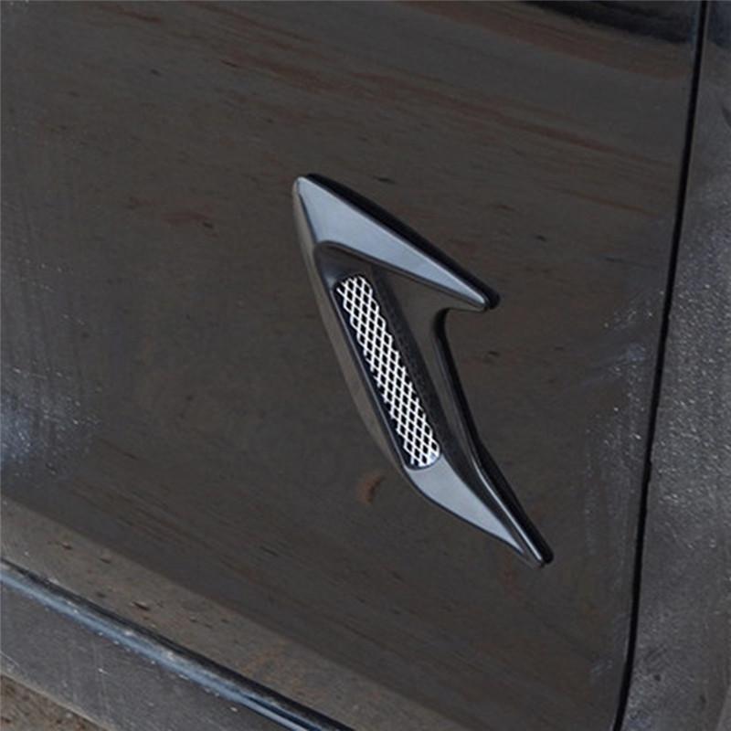 2 шт. 20,5x11,5x2,7 см, серебристый, черный, белый цвет, автомобильное боковое вентиляционное отверстие, наклейка на впускное крыло, имитация автомобиля, боковые вентиляционные отверстия, декоративные