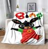 Bunny Flannel Blanket Soft Warm All-Season Throw, Design for Camping, Car Travel, Hiking Sofa, Bed, Office Perfect Gift for Parties