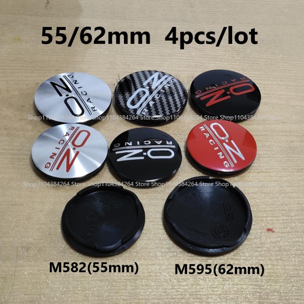 4pcs 55mm M582 62mm M595 Car Wheel Center Hub Caps For OZ O.Z Racing Sport with Logo Emblem Badge Hubcap Accessories