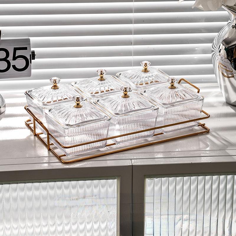 Легкая роскошная фруктовая тарелка для разделения тарелка для дома, гостиной, сухофруктов, конфет, закусок, бара, караоке, орехов, тарелка