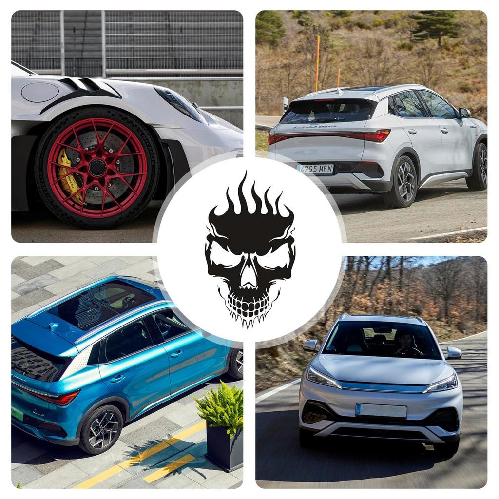 Skull Decal for Truck,Gothic Skull Sticker for Car,Waterproof Skull Design Reflective Sticker for Car