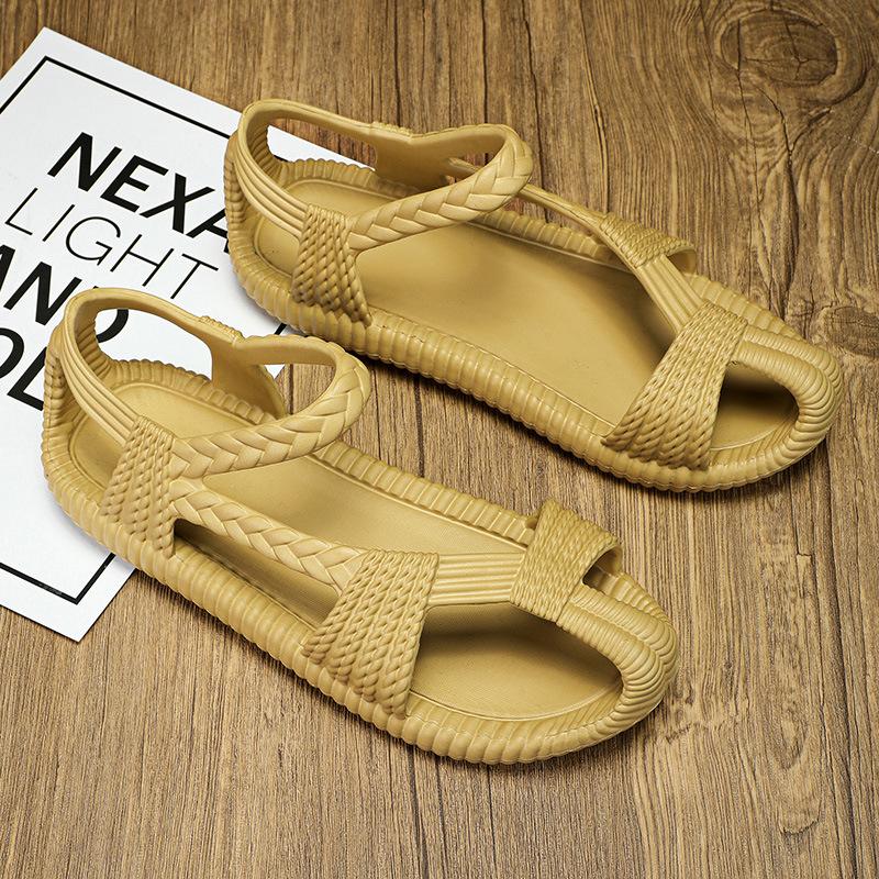 2025 Новые мужские ретро легкие дышащие римские сандалии, нескользящие пляжные сандалии большого размера