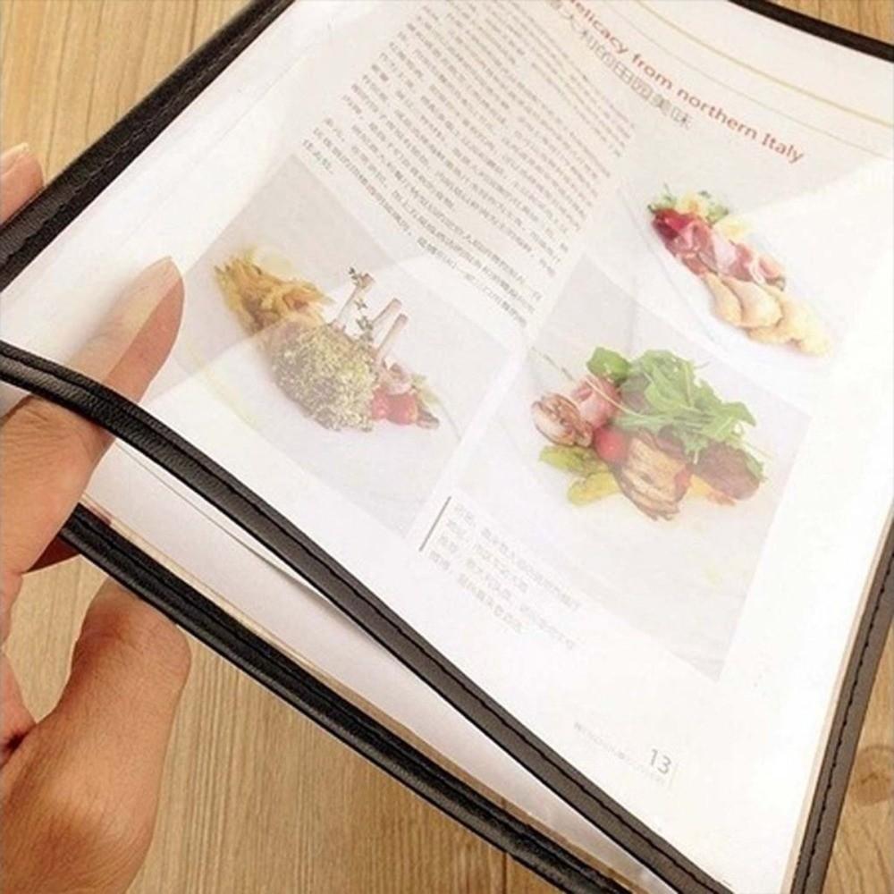 Reusable A4 Menu Paper Holder Foldable Shell Document Folder Loose Leaf Binder  Restaurant