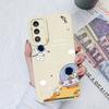 Милые чехлы с астронавтами для Samsung Galaxy A02 A03 A04 A12 A13 A14 A31 A51 A71 M54, квадратная жидкая силиконовая задняя крышка для Samsung Galaxy, бампер Fundas