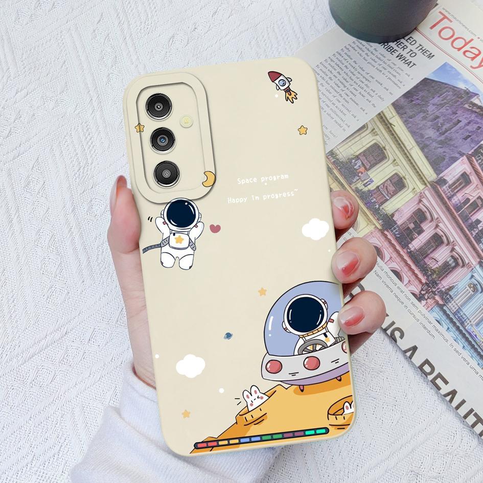 Милые чехлы с астронавтами для Samsung Galaxy A02 A03 A04 A12 A13 A14 A31 A51 A71 M54, квадратная жидкая силиконовая задняя крышка для Samsung Galaxy, бампер Fundas