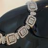 Квадратный полный бриллиантовый браслет Jiugongge унисекс на руку ювелирные изделия индивидуальные часы с пряжкой Cold Wind