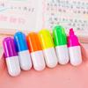 Pill Shape Highlighters Mini Student Stationery Cute Fluorescent Pen  Office