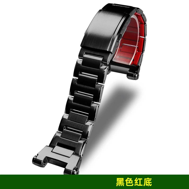 MTG B2000 Запасной Ремешок Браслет для Casio G-SHOCK Серии MTG-B2000 316L Сплошная Нержавеющая Сталь Красное Нижнее Часовое Полотно