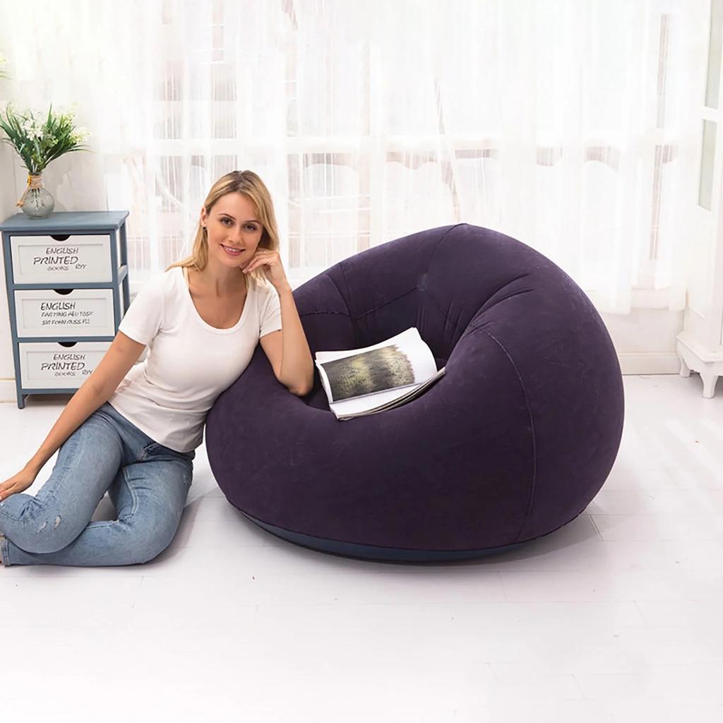 Inflatable Lazy Sofa Chair Plush Portable Leisure Inflatable Bed