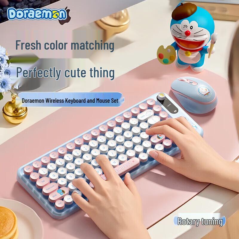 ROCK Doraemon J10 Wireless Gaming Keyboard and Mouse Combo