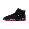True Flight Lace-Up Round Toe Non-Slip Shock Absorbing Wear-Resistant High-Top Basketball Shoes Kids Sneakers Black Red 343796-062