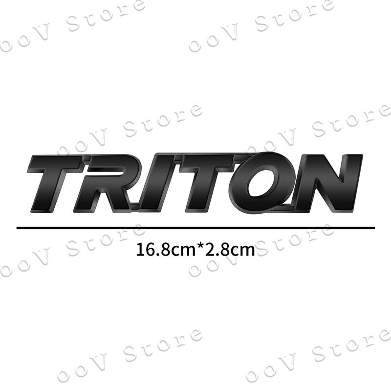 1Pcs 3D ABS Plastic Sticker Tail Decoration Badge Auto Rear Trunk Emblem For Triton Letter Logo Accessories