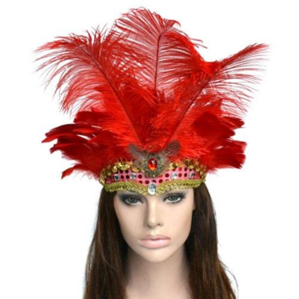 Kids Peacock Indian Hair Accessories Feather Headdress Halloween Carnival Hair Band