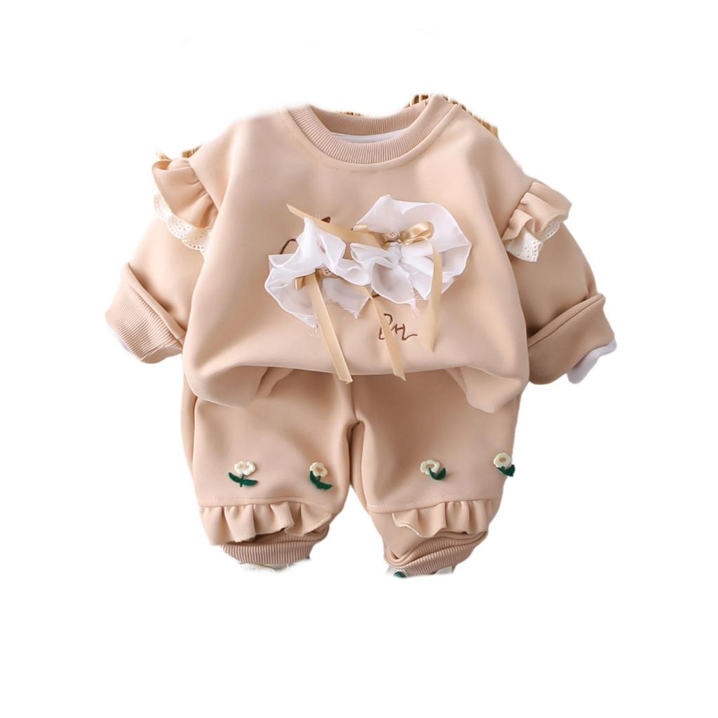 Детский повседневный комплект с длинным рукавом, удобные наряды для повседневной носки