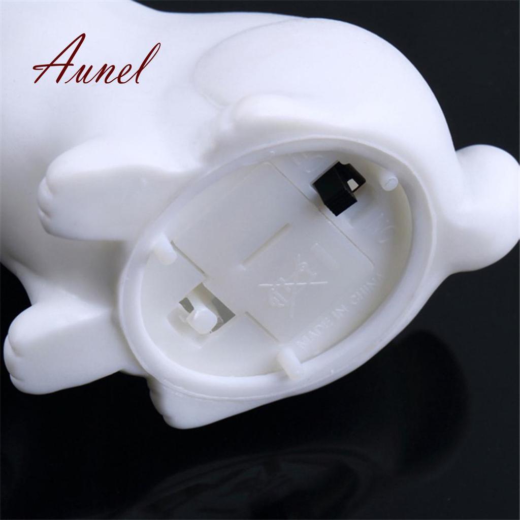 Цветной светодиодный небольшой ночник на батарейках с изображением кролика, домашнее украшение стола