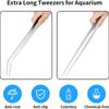 Curve and Straight Aquarium Tweezers Aquarium Cleaner Aquatic Plant Tweezers Stainless Steel Tweezers Aquarium Cleaner