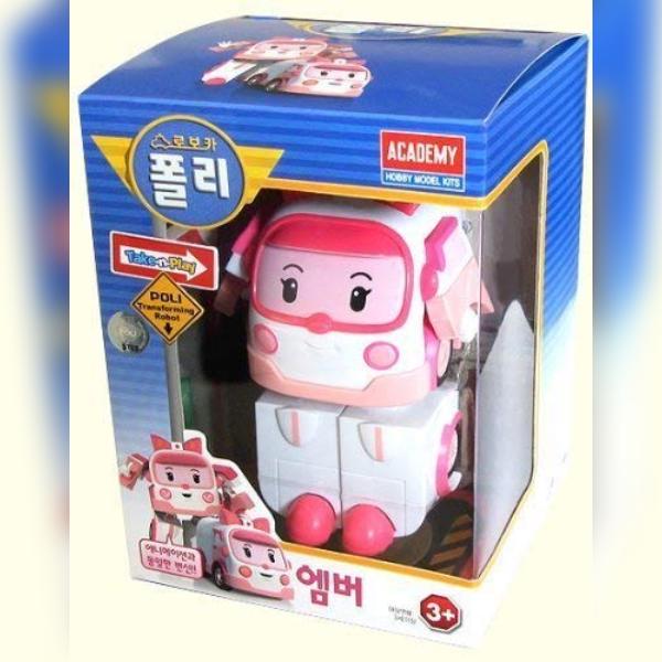 ROBOCAR POLI 4 шт. (Поли + Хелли + Эмбер + Рой) Игрушка-робот-трансформер