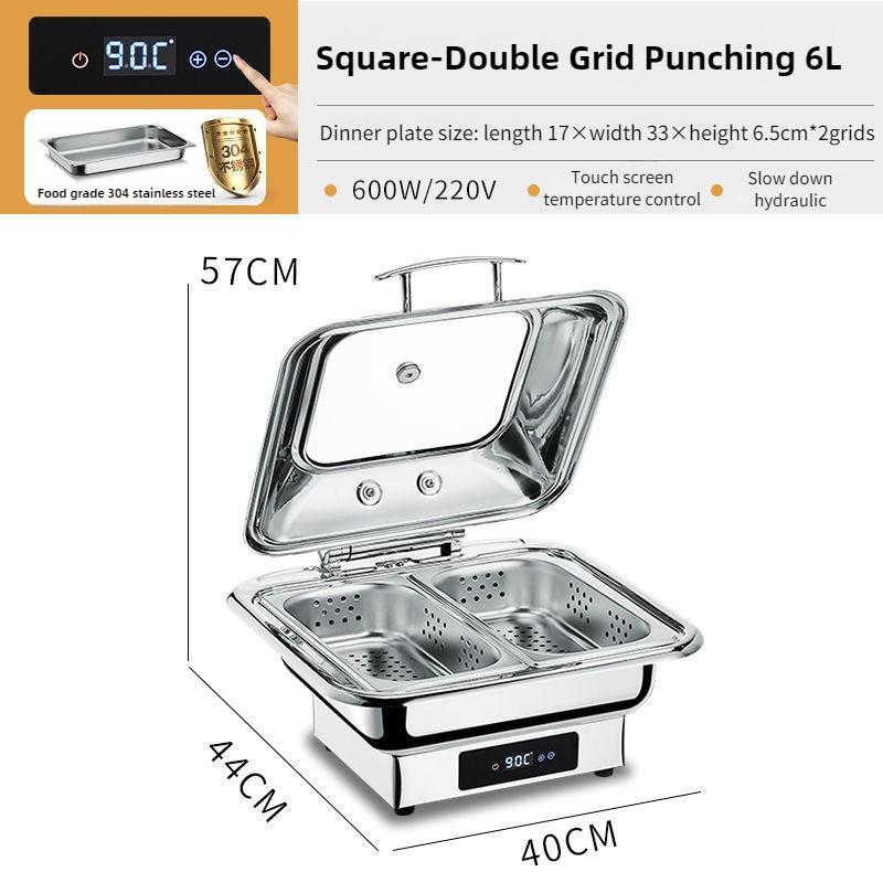 Пищевая мармитница для фуршетов, ресторанная, с регулируемой температурой, большой емкости, электрическая мармитница, набор для фуршета