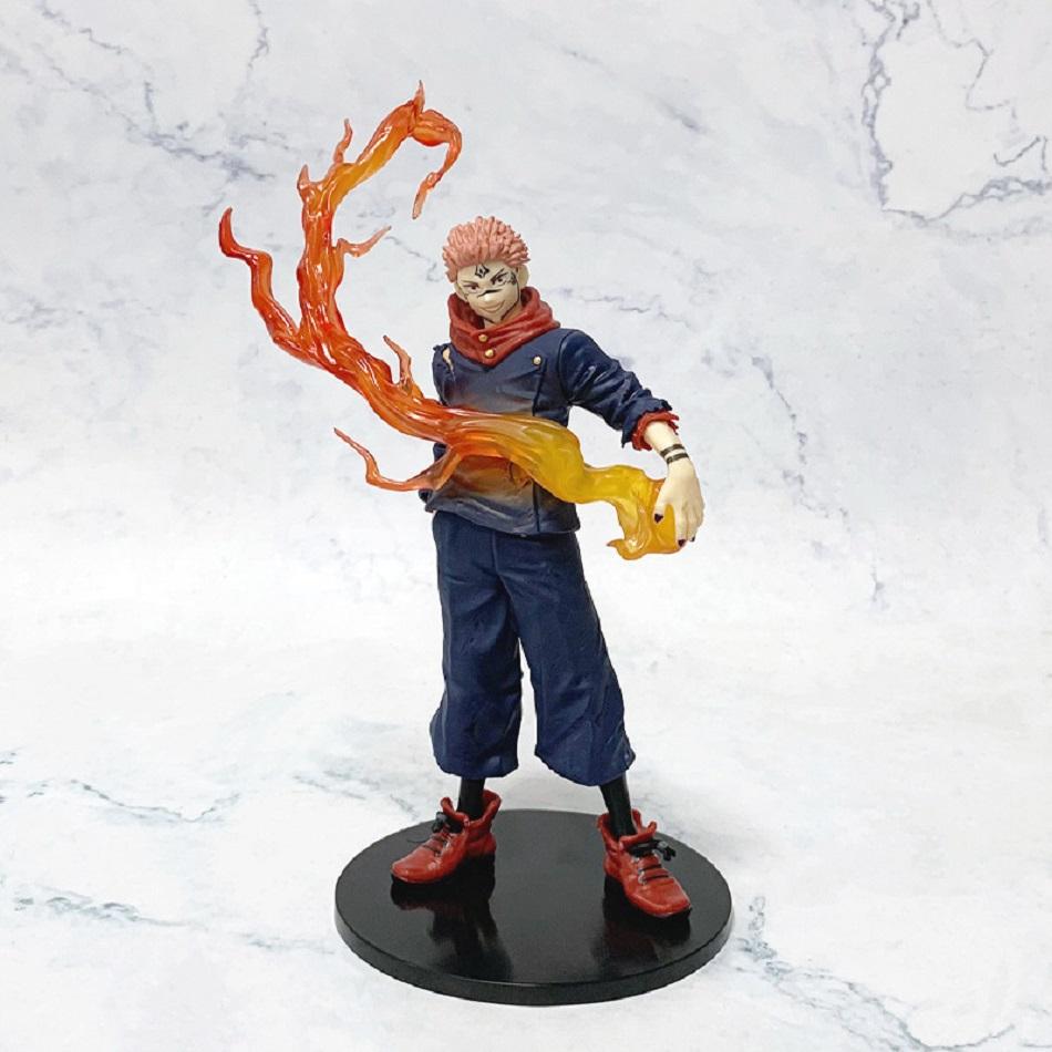 Аниме 21 см Фигурка Jujutsu Kaisen Итадори Юдзи Модель Действия ПВХ Кукла Игрушка Коллекция Сувениров Настольные Аксессуары Подарок