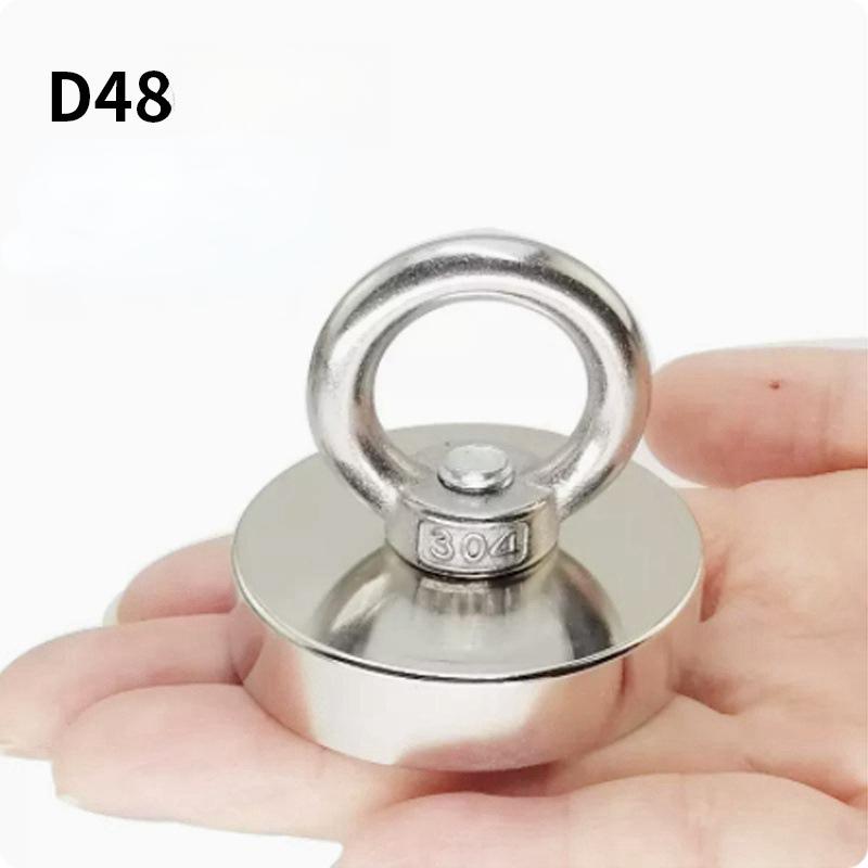 D25~D60 мм сверхпрочный неодимовый рыболовный магнит N52 сверхпрочный редкоземельный магнит с потайным отверстием рым-болт спасательный магнитный