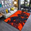 Mecha Warrior On Red Background Suitable As a Non-slip Mat for the Living Room or Bedroom Sofa