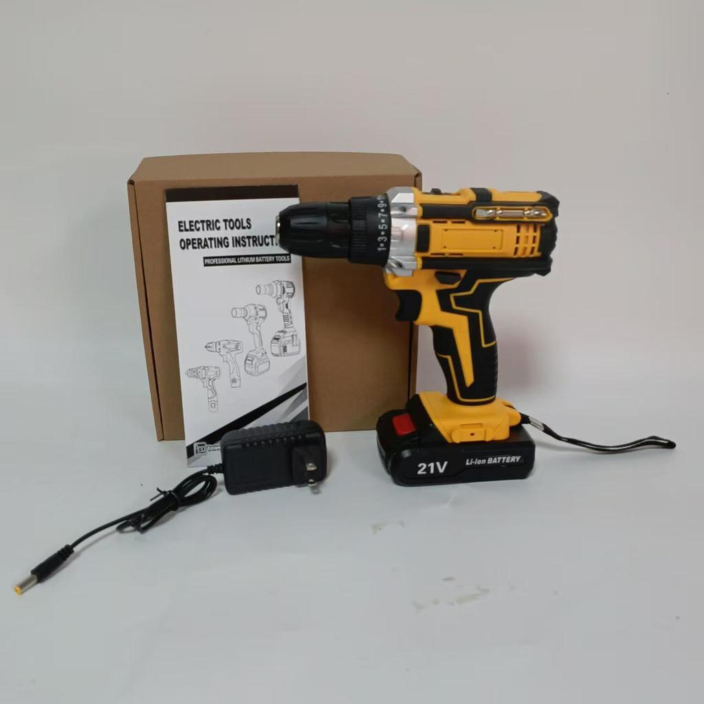 Дрель-шуруповерт DW 21V с литиевой батареей: Трехфункциональная ударная, двухскоростная, многофункциональная ручная дрель, электрическая отвертка.