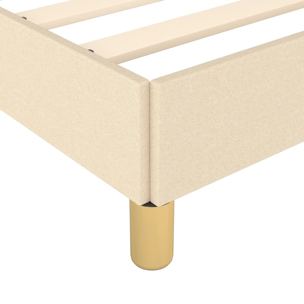 Bed Frame without Mattress Cream 180x200 cm Fabric