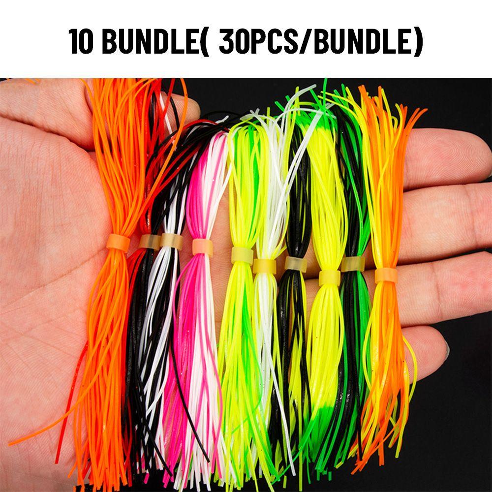 Artificial Lifelike Jig Bait Silicone Skirts Soft Fishing Lures Beard Windless Rubber Squid