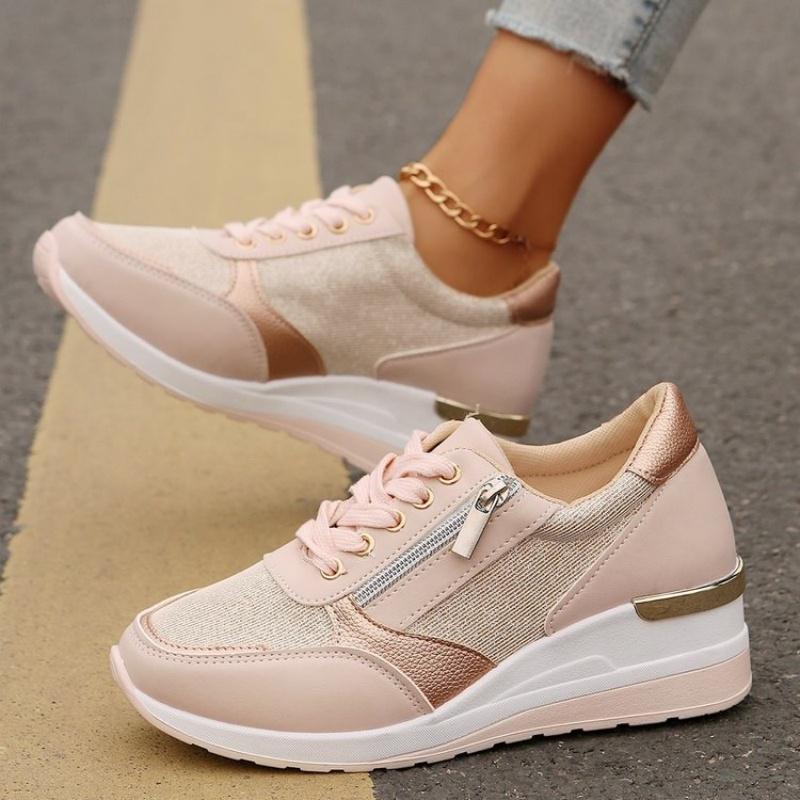 Fashion Large Size Wedge Sports Single Shoes Women 2025 Spring New European and American Fashion All Casual Single Shoes Comfortable