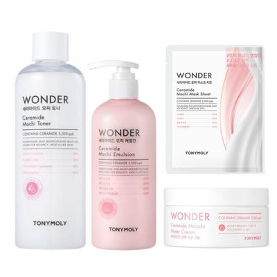 Набор Wonder Ceramide Mochi Тонер, Эмульсия, Крем, Маска