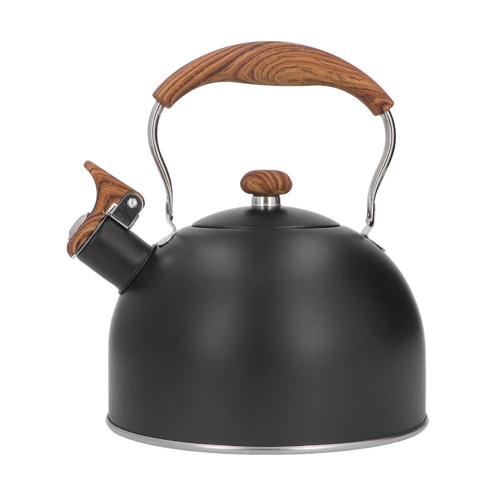 2.5L Capacity Stainless Steel Kettle Folding Handle Whistling Tea Pot Coffee Making