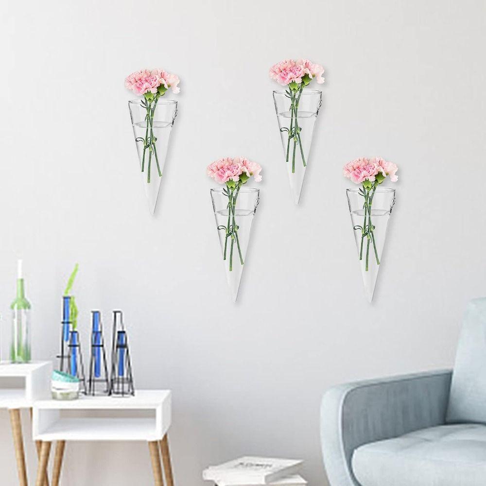 Transparent Wall Hanging Vase Hydroponics Plants Flowerpot Plant Propagation Vase  Wall Decor