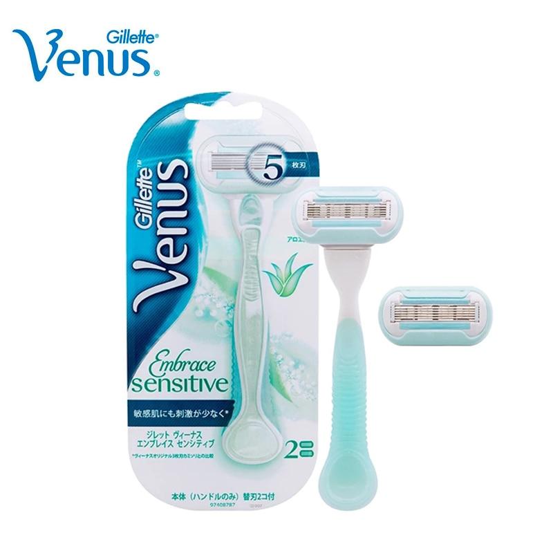 Gillette Женские лезвия для бритья Venus Aloe, бритва для удаления волос, эпилятор для бикини, бритвы для тела, подмышек, сменные бритвы