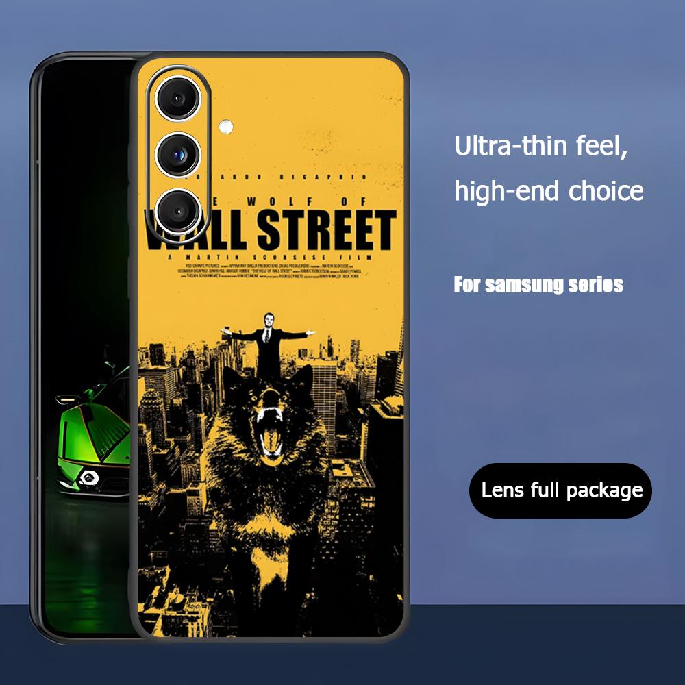 Чехол для телефона с фильмом «Волк с Уолл-стрит» для Samsung Galaxy S25 S24 S23 S22 S21 S20 Plus Ultra Note20 Мягкий Черный