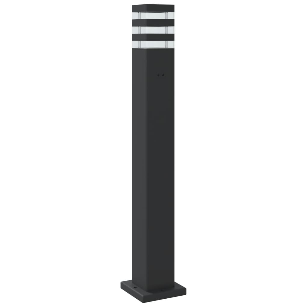 Vidaxl Zewnętrzna Lampa Stojąca Z Czujnikiem, Czarna, 80 Cm, Aluminium