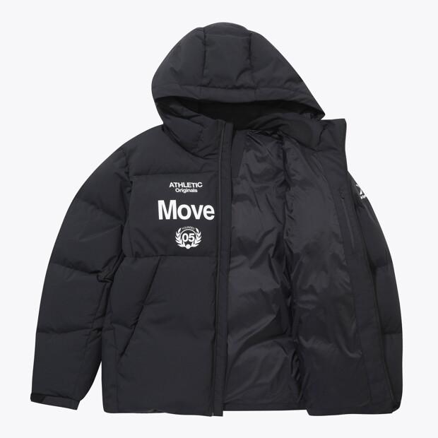 MUBEUSEUPOCHEUBAIDESANGTEU Mid-Light Hooded Duck Down Jacket Black Vs121Edj13