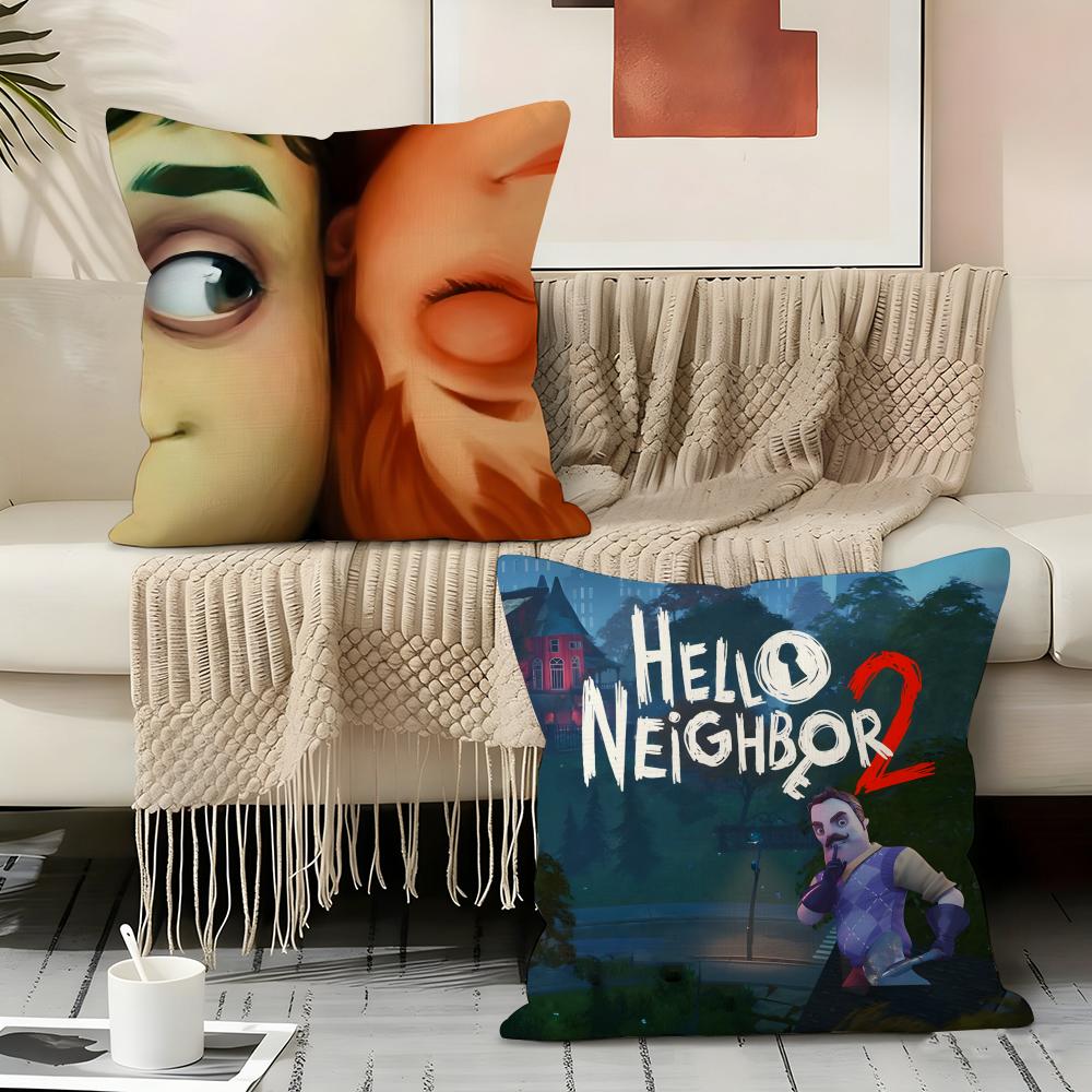 Подушка-чехол для игры Hello Neighbor, Двусторонняя печать, Подушка для дивана, Подушка для изголовья кровати