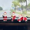 3 Pcs Santa Planter Hugger Figurine Miniature Santa Claus Holding Red Wine/Drinks Flower Pot Decoration for Bonsai Aquariums Garden Decor