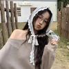 Кружевной вышитый пояс-шарф Цветочный узор Прозрачная сетчатая ткань Регулируемый размер Женские аксессуары