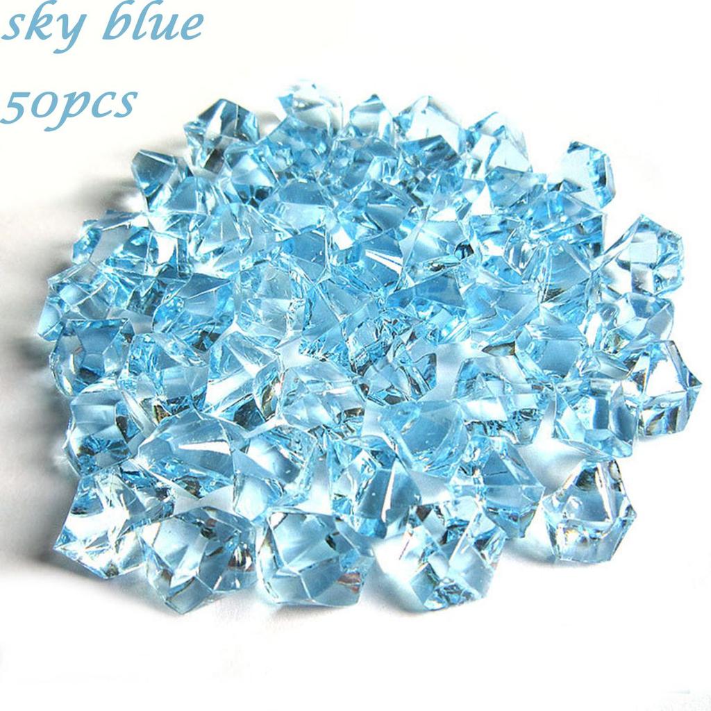 Fish Tank Decoration Crystal Ice Cubes DIY Craft Cobblestones Pebbles Artificial Stones Vase Filler