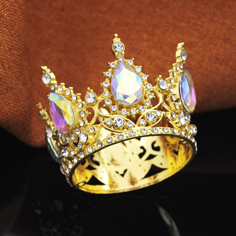 Princess Small Tiaras for Bridal Wedding Flower Decoration Cake Crown Topper Girls Birthday Gift Diadem Jewelry Accessories